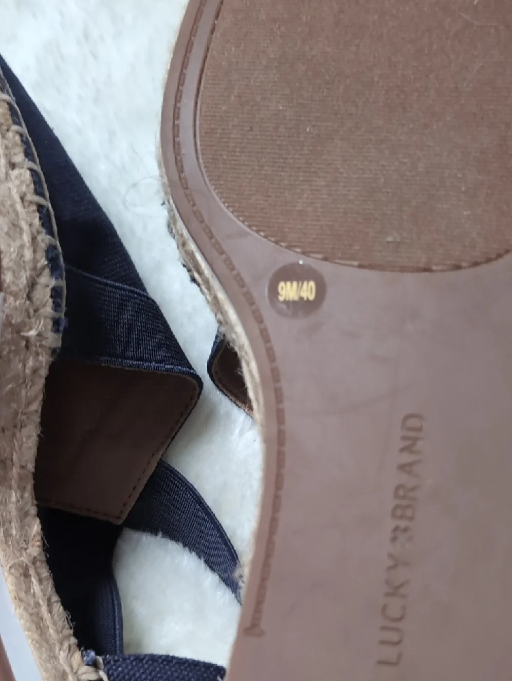 Lucky Brand Navy Crisscross Slingback Espadrilles Size 9 New